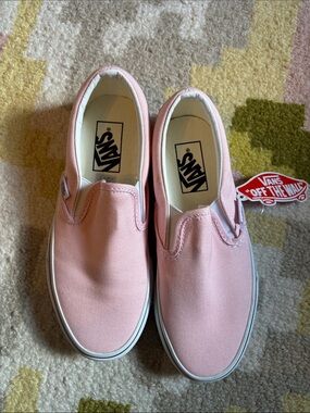 Vans Pink Classic Slip-On Canvas Sneakers